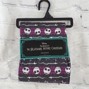 🔹️NWT Disney Purple & Black Jack Skellington Print Leggings Small